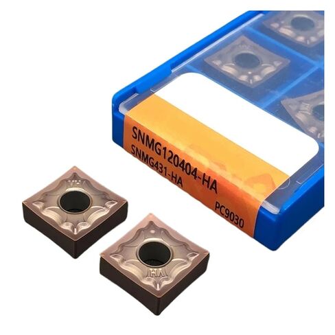 Indexable Lathe Carbide Insert 10PCS SNMG120404-HA PC9030 Hard Alloy External Turning Tool Lathe Cutter Tools Applies to Stainless Steel in Kuwait