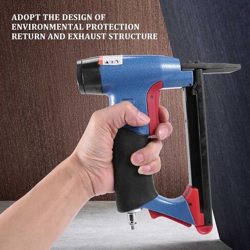 8016LN Long Mouth BeA Pneumatic Air Stapler Nailer Fine Stapler Tool for Furniture Nailer Tool Pneumatic Air Power Tool, Blue in Kuwait