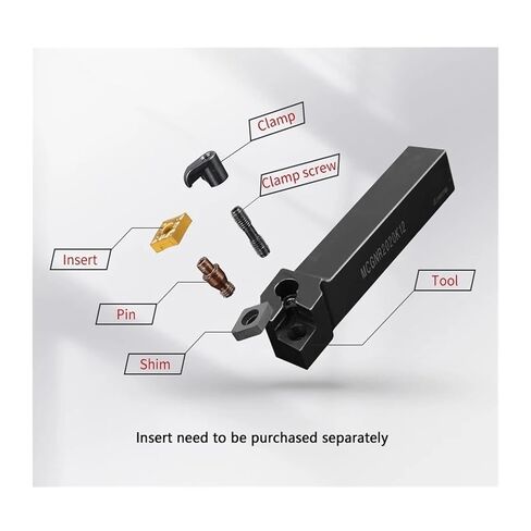 Indexable Lathe Carbide Insert 1PCS MCGNR2020K12 External Turning Tool Holder Hard Alloy Lathe Cutting Tools Bar in Kuwait