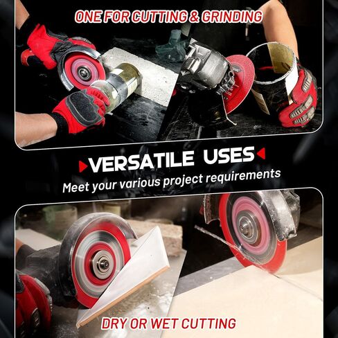 EZARC 4.5 inch Diamond Blade, Advanced Ceramic Diamond Porcelain Cutting Blades for Angle Grinder& EZARC Glass Cutting Disc, Ultra Thin Diamond Saw Blade for Smooth Fast Cutting Ceramic Tile Cutting in Kuwait