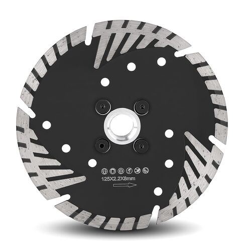 5" Diamond Saw Blades,Angle Grinder Stone, Marble, Concrete, Masonry Tile 125mm Cutting Disc with Slant Protection Teeth, 5/8"-11 Threaded, Wet/Dry Use in Kuwait