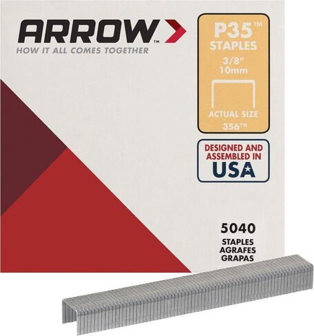 Arrow Fastener 356 P35 Staples - 3/8 in U-Shape Metal Collated Staples for Heavy Duty Staple Gun in Kuwait