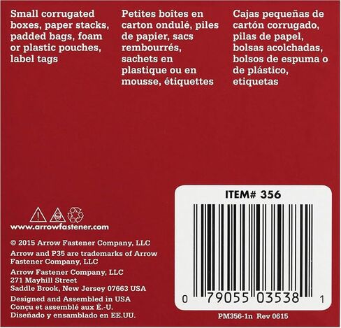 Arrow Fastener 356 P35 Staples - 3/8 in U-Shape Metal Collated Staples for Heavy Duty Staple Gun in Kuwait