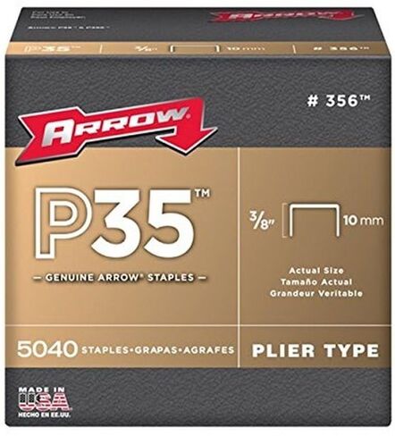 Arrow Fastener 356 P35 Staples - 3/8 in U-Shape Metal Collated Staples for Heavy Duty Staple Gun in Kuwait