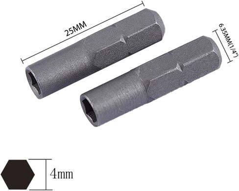 1pc Screwdriver Bit Adapter Micro Inserts Bits 6.35mm 1/4" Adapter To 4mm Hex Holder in Kuwait