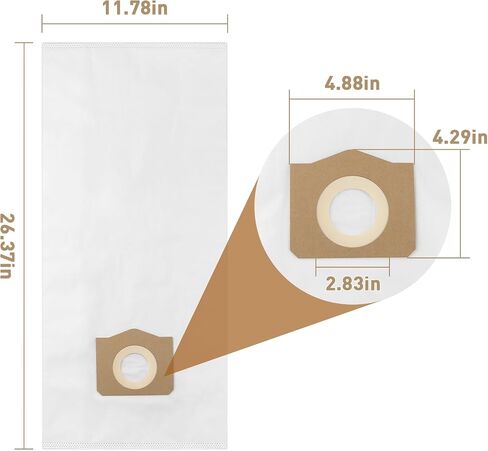 Replacement for EGO POWER+Dust Bags (6-Pack)Fits for Wet/Dry Vacuum WDV0900 | Vacuum Bags Fits for EGO 9 Gallon Cordles Wet/Dry Vacuum WDV0900 - AVG0905 in Kuwait