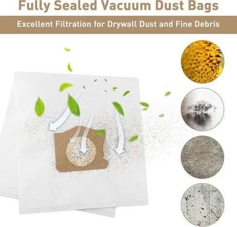 Replacement for EGO POWER+Dust Bags (6-Pack)Fits for Wet/Dry Vacuum WDV0900 | Vacuum Bags Fits for EGO 9 Gallon Cordles Wet/Dry Vacuum WDV0900 - AVG0905 in Kuwait