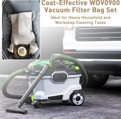 Replacement for EGO POWER+Dust Bags (6-Pack)Fits for Wet/Dry Vacuum WDV0900 | Vacuum Bags Fits for EGO 9 Gallon Cordles Wet/Dry Vacuum WDV0900 - AVG0905 in Kuwait