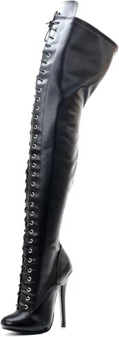 High Heels 14cm Knee High Boots Simple Black,Black-39 in Kuwait
