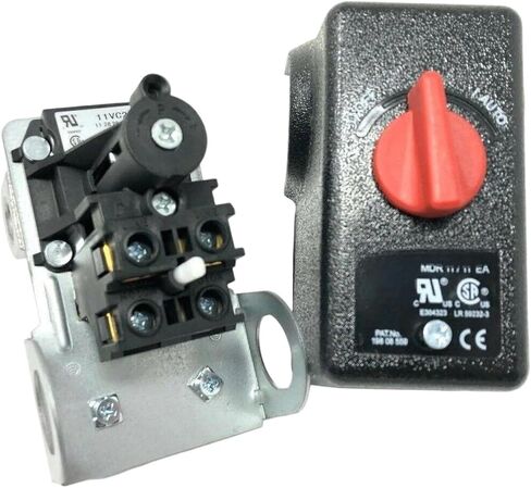 E106003 4-PORT PRESSURE Control SWITCH for HUSKY AIR COMPRESSOR | Industrial COMPRESSOR ADJUSTABLE PRESSURE SWITCH W/ UNLOADER VALVE & ON/OFF LEVER, 105-135 PSI, 120/240 V in Kuwait