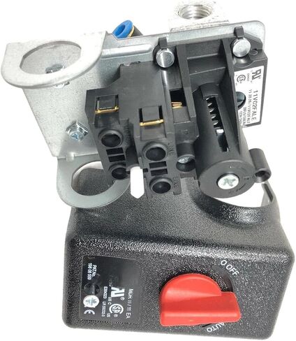 E106003 4-PORT PRESSURE Control SWITCH for HUSKY AIR COMPRESSOR | Industrial COMPRESSOR ADJUSTABLE PRESSURE SWITCH W/ UNLOADER VALVE & ON/OFF LEVER, 105-135 PSI, 120/240 V in Kuwait