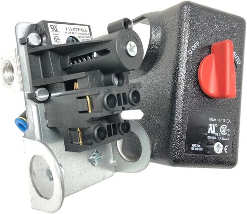 E106003 4-PORT PRESSURE Control SWITCH for HUSKY AIR COMPRESSOR | Industrial COMPRESSOR ADJUSTABLE PRESSURE SWITCH W/ UNLOADER VALVE & ON/OFF LEVER, 105-135 PSI, 120/240 V in Kuwait