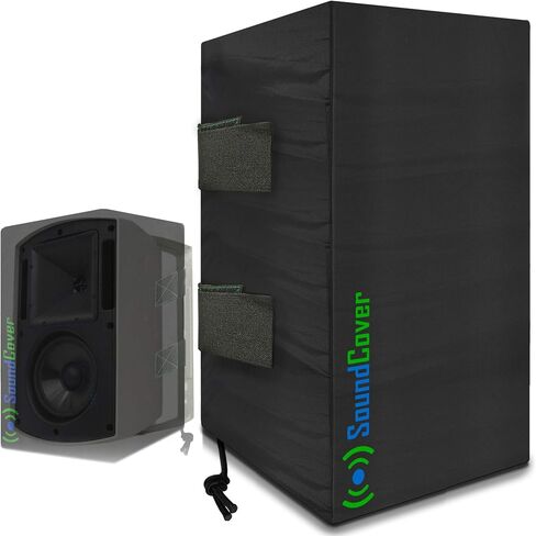 Outdoor Speaker Covers: Black, Medium Size (H 13.6" x W 7.9" x D 8.9"), Compatible with Yamaha AW294, Definitive Technology AW 5500, Polk Audio Atrium 6, Yamaha AW350, and Bose 251 in Kuwait