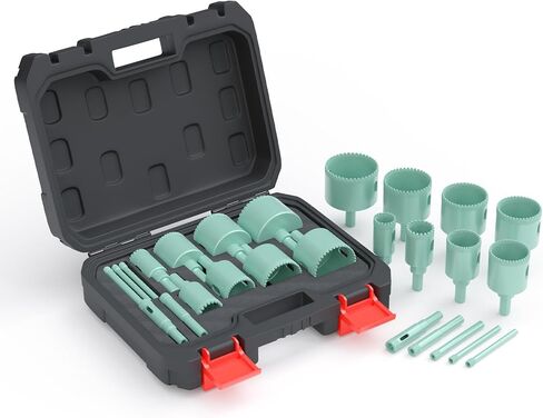 CATITO 13PCS Diamond Hole Saw, Tile Drill Bit Kit with Serrated Brazed Core Drill Bit Set for Hollow Drill Sawing of Ceramics, Glass, Tile, Plaster, Marble and Granite in Kuwait