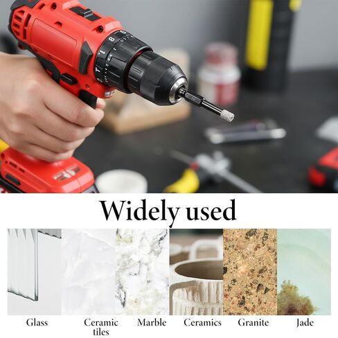 5 PCS 1/4 Hex Shank Core Drill Bits, Diamond Core Drill Bits Set, Diamond Hole Saw, Vacuum Brazed, 6mm Hole Saw for Glass, Ceramic, Porcelain, Tiles, Marble in Kuwait