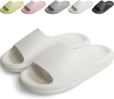 Slides for Women & Men - Bathroom Shower Shoes - Non Slip House Slippers - Lightweight Beach Sandals - With Arch Support - Ultra Light Quick Drying in Kuwait