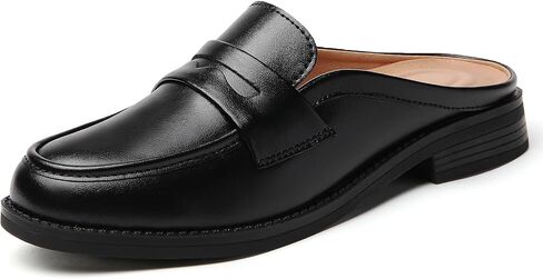 Loafers for Women Women's Penny Loafer Mules Comfortable Low Heel Slip On | Classic Penny Loafer Mule Backless Loafers Mules Flats for Women Perfect for Work Travel Dressy & Casual Daily Wear in Kuwait