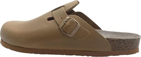 Genuins Riva Leather, Clogs Casual Shoes for Women Mens Slip On, Closed Toe Mule with Cork Footbed Arch Support, Comfortable On the Go for Work, Travel or Everyday Use in Kuwait