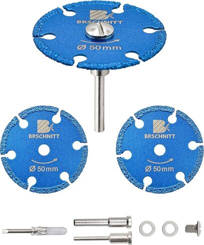 Diamond Cutting Off Wheel 1-3/16"&1-9/16"&2" - Metal Cutting disc, Rotary Tool Cutting Discs for Metal,Thin Iron Sheets, Nuts,Bolts, Screws etc(3Pcs 1/8" Shank) in Kuwait