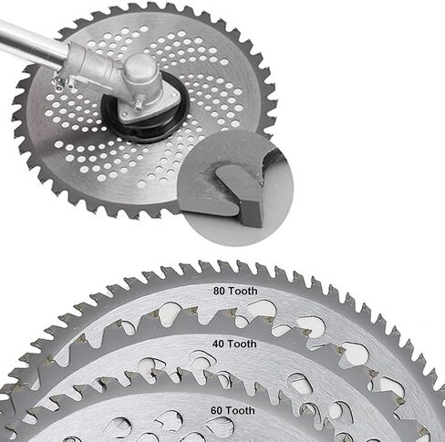 10 Inch Lawn Mower Blade, Brush Trimmer Blade Circular Saw Blade for Weeder | 3pcs Weed Eater Circular Blade, Replacement Blade for Lawn Mower, Carbide Alloy Weed Blade for Brush Cutter 40T, 60T, 80T in Kuwait