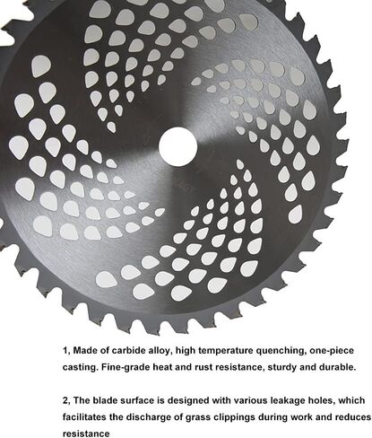 10 Inch Lawn Mower Blade, Brush Trimmer Blade Circular Saw Blade for Weeder | 3pcs Weed Eater Circular Blade, Replacement Blade for Lawn Mower, Carbide Alloy Weed Blade for Brush Cutter 40T, 60T, 80T in Kuwait