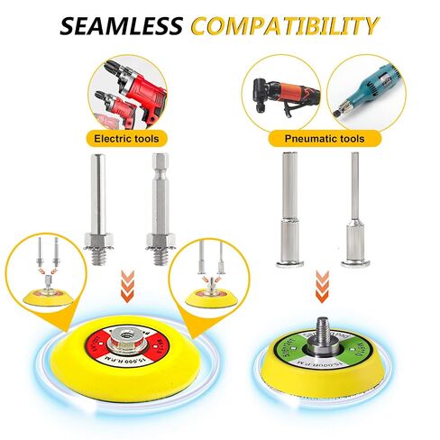 192Pack 2/3inch Wet Dry Sanding Disc Drill Polishing Kit Sanding Attachment, Headlight Restoration Kit, Hook and Loop Sandpaper Buffing Pads with Rotary Tools for Car Wood Metal in Kuwait