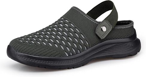 ihinzry Women's & Men's Slip On Mesh Clogs – Wide Width Comfort Garden Shoes with Stable Heel Support, Anti-Slip Sole, Breathable and Quick Dry–Daily Walking, Indoor/Outdoor in Kuwait