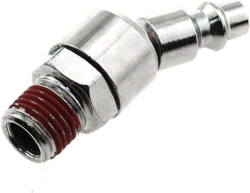 2PCS 1/4 Inch Swivel Air Tool Fittings Universal Industrial Air Compressor Hose Fittings Quick Connect Male NPT Plug Steel Galvanized Silver in Kuwait