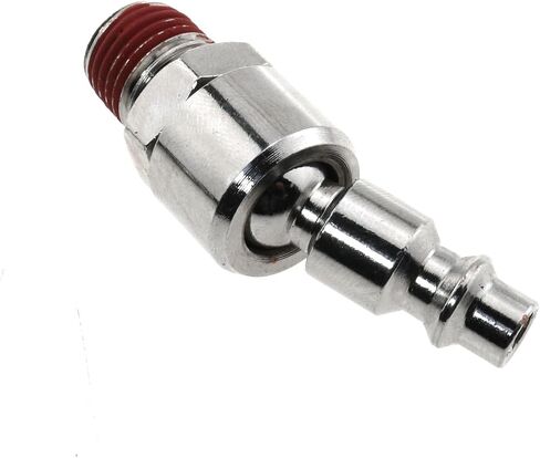 2PCS 1/4 Inch Swivel Air Tool Fittings Universal Industrial Air Compressor Hose Fittings Quick Connect Male NPT Plug Steel Galvanized Silver in Kuwait