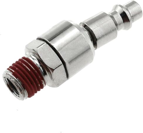 2PCS 1/4 Inch Swivel Air Tool Fittings Universal Industrial Air Compressor Hose Fittings Quick Connect Male NPT Plug Steel Galvanized Silver in Kuwait