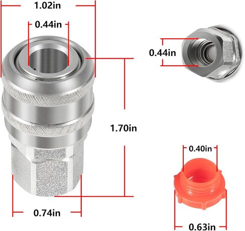 S-775 1/4" FNPT A Style Air Fittings, Compatible with Milton A Style Plugs, Pack of 10 in Kuwait