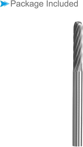 Tungsten Carbide Rotary Burrs File, 1/8" Shank 1/8" Dia, Single Cut Cylinder Shape Rotary Burrs Tool - (Applications: for Metal Carving) in Kuwait
