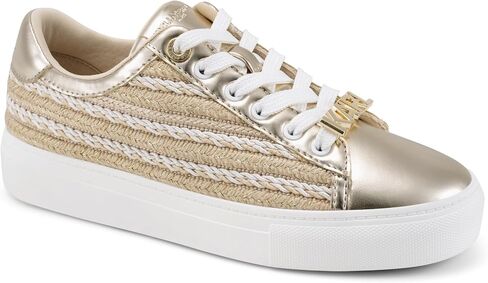 Karl Lagerfeld Women's Cate Lace Up Sneaker with Espadrille Detail in Kuwait