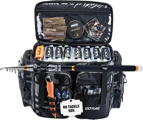Goture Large Tackle Bag, Water Resistant Saltwater Gear Storage in Kuwait