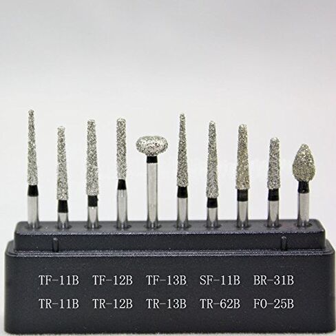 50Pcs FG Diamond Burs High Speed Polishing Drill Bit Compatible with Angle Grinder 1.6mm in Kuwait