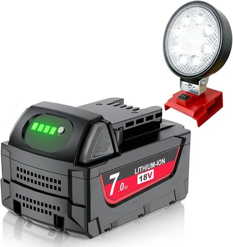 Replacement for Milwaukee M18 Battery,7000mAh Compatible with Milwaukee 18V Battery 48-11-1850 48-11-1860 48-11-1840, M18 Cordless Tools & M18 LED Work Lights with LED Power Indicator in Kuwait