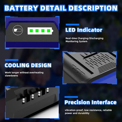 40V 4.0Ah Battery for Kobalt 40V Max Rechargeable Lithium-Ion Battery Replacement, Compatible with Kobalt 40 Volt Bateria KB640-06 KB540-06 KB440-06 KB340-06 KB240-06 in Kuwait