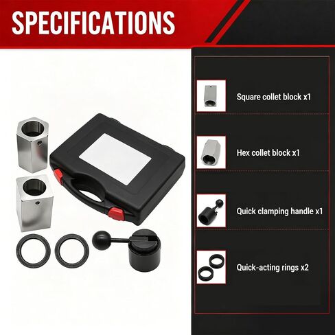 Nakkaa 5C Collet Block Square Hex Closer Compatible with Milling Machine | Capacity 1/16 - 1-1/8", Precision fixture for lathe, grinding and various machining work in Kuwait