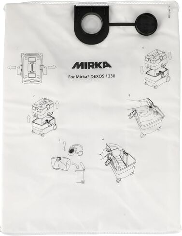 Mirka Dust Bag Fleece for DEXOS 1230 – 5 Pack Replacement Bags for 30L M-Class HEPA Dust Extractor in Kuwait