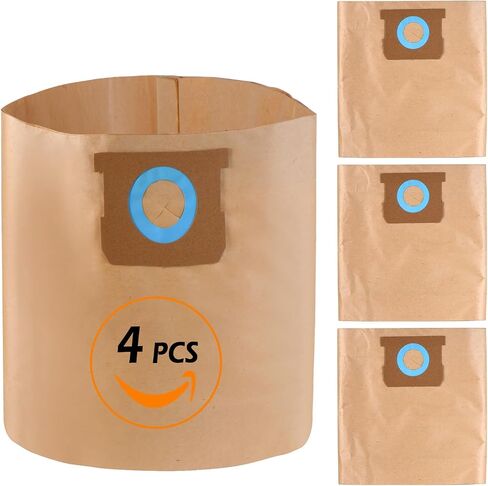 4 Pack DXVA19-4104 Replacement Dust Bags for DEWALT 5, 6, 8 Gallon Wet Dry Shop Vacuums, Compatible with DXV05P, DXV06PL, DXV08S Models in Kuwait