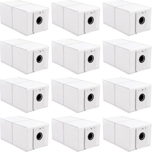 12 Pack Dust Bag for bObsweep Dustin and Orb-i Self-Emptying Robot Vacuum | Multi-layer Structure, Large Capacity, Reduced Leakage, Locks in Dirt in Kuwait
