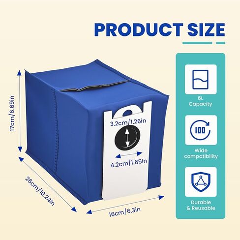 8 Pack Dust Bags Compatible with bObsweep UltraVision and UltraVision Pet Self-Empty Robot Vacuum,6 Liter Disposable Replacement Vacuum Bags in Kuwait