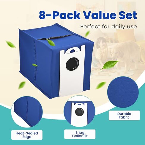 8 Pack Dust Bags Compatible with bObsweep UltraVision and UltraVision Pet Self-Empty Robot Vacuum,6 Liter Disposable Replacement Vacuum Bags in Kuwait