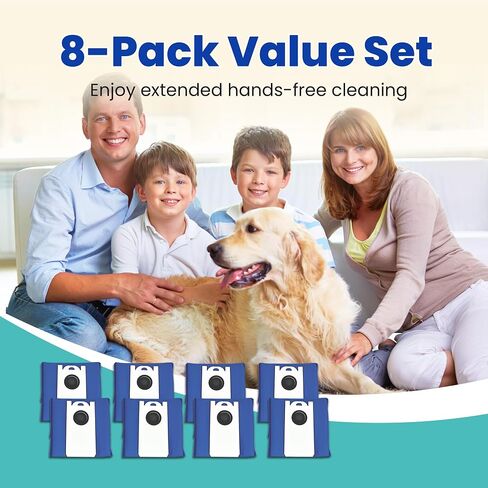 8 Pack Dust Bags Compatible with bObsweep UltraVision and UltraVision Pet Self-Empty Robot Vacuum,6 Liter Disposable Replacement Vacuum Bags in Kuwait