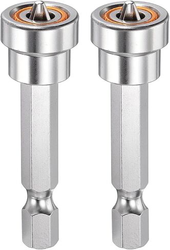 HARFINGTON Magnetic Positioning Screwdriver Bits PH2 Drywall Screw Bit Hex Shank Positioning Setter Batch Head for Plasterboard Screw Drill Accessory, 2" Long Silver in Kuwait