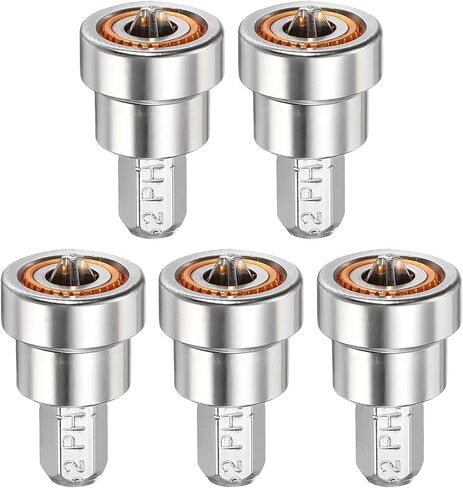 HARFINGTON Magnetic Positioning Screwdriver Bits PH2 Drywall Screw Bit Hex Shank Positioning Setter Batch Head for Plasterboard Screw Drill, 1" Long Silver in Kuwait