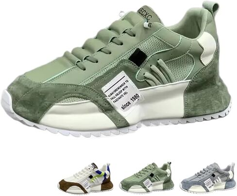 Men's All-Season Platform Sneakers Lace Up Slip On Loafers Breathable Non-Slip Casual Walking Shoes for Outdoor Jogging Camping Extra Plus Size Large Size Big Sizes in Kuwait
