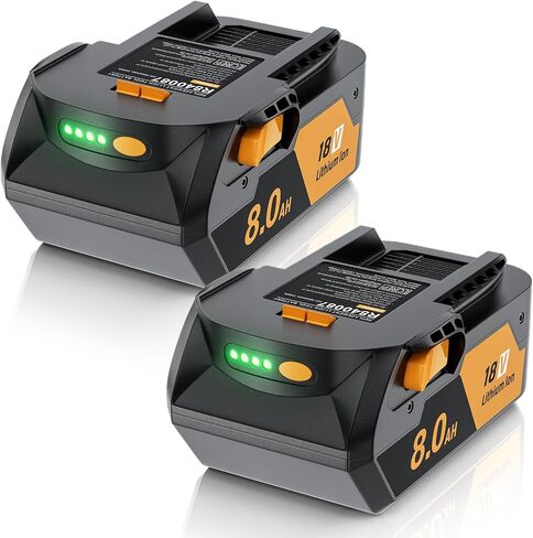 2 Pack 8.0Ah 18V Battery Replacement for Ridgid 18V Battery Compatible with R840087 R840086 R840085 R840083 R840089 AC840085 AC840086 AC840087P AC840089 Cordless Tools in Kuwait