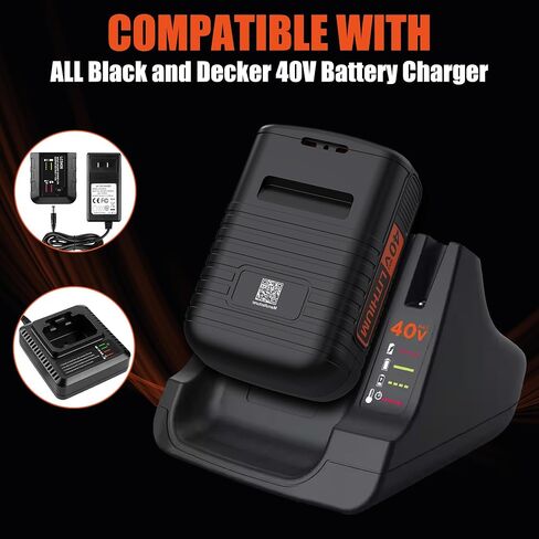 40 Volt MAX 2.0Ah Replacement for Black and Decker 40V Lithium Battery,LBX2040 LBXR36 LBXR2036 LST540 LCS1240 LBX1540 LST136W Compatible with All 36V and 40V Black and Decker Power+ Tools in Kuwait