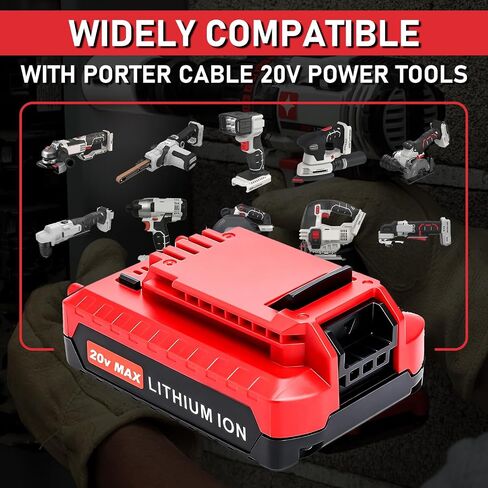 2Pack 3.6Ah 20V Max Battery Replacement for Porter Cable 20V Battery | Replacement for PCC680L PCC681L PCC682L PCC685L PCC600 PCC640 Compatible with Porter Cable 20V Tools in Kuwait